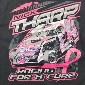 Men's Sprint Car Racing For The Cure Shirt Men's Large Nick Tharp #39 Graphic T